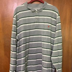 American Eagle Men’s LS Polo Shirt Sz XXL